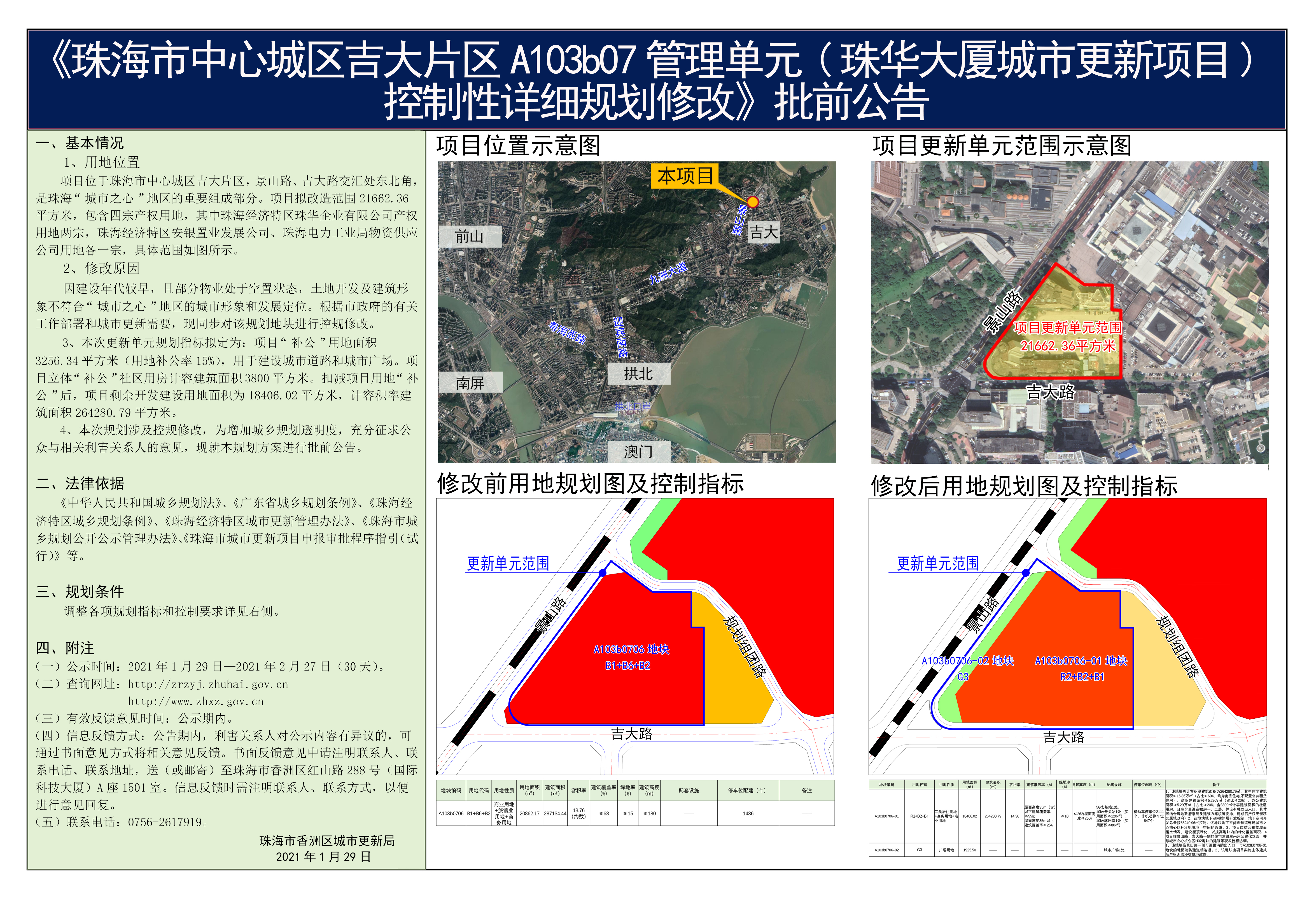 附件1：珠海市中心城區(qū)吉大片區(qū)A103b07管理單元（珠華大廈城市更新項(xiàng)目）控制性詳細(xì)規(guī)劃修改批前公告（網(wǎng)站擬公示圖片）.jpg